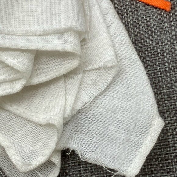 Halloween Ghost Pin Brooch Handmade White Handkerchief Orange Ribbon Cute Spooky - Picture 8 of 9